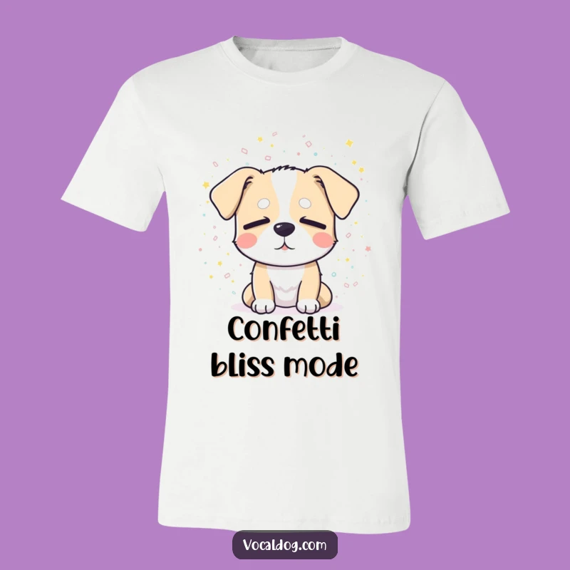 Funny Dog Confetti Shower T-Shirt - Wear Your Celebration!