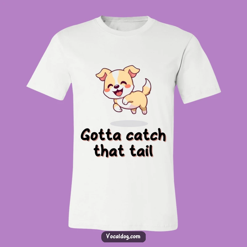 Funny Dog Tail Chase T-Shirt: Wear Your Playful Spirit with Pride