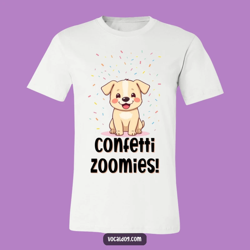 Funny Ecstatic Dog Party T-Shirt: Wear the Celebration with this Funny Tee!