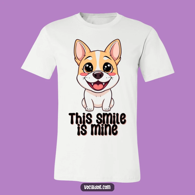 Funny Grinning Pup T-Shirt: Sparkling Eyes, Cheerful Dog Apparel Gift