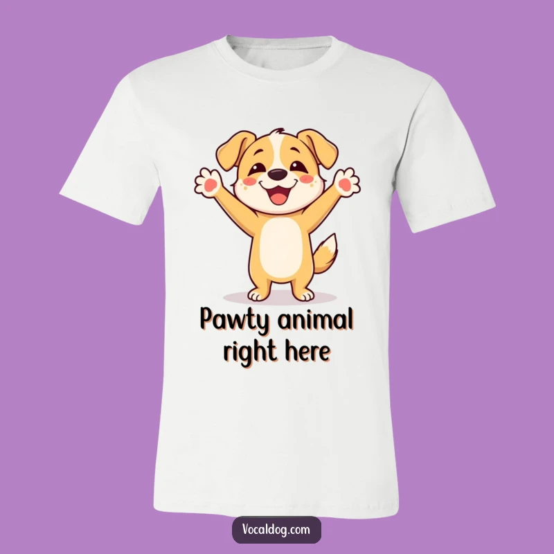 Funny Dancing Dog T-Shirt: Joyful Pooch Party Tee, Ideal Funny Gift