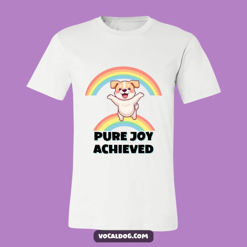 Funny Dog Rainbow Leap T-Shirt: Wear Your Joy, Perfect Humorous Gift for All