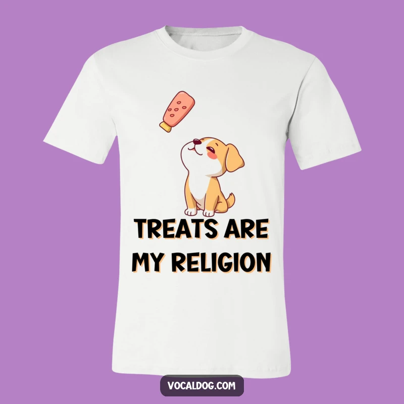 Funny Dog Treat Gaze T-Shirt: Express Your Desire, Perfect Humorous Gift