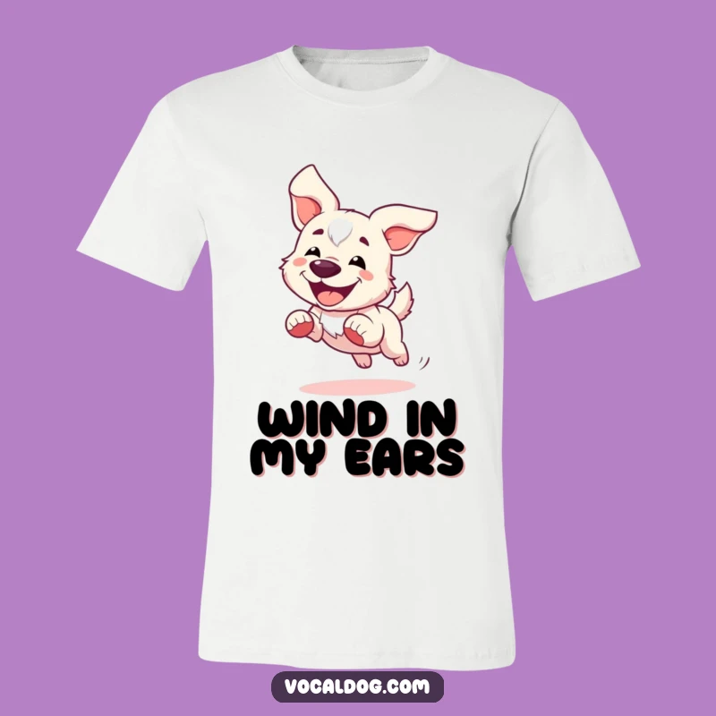 Funny Running Dog T-Shirt: Wear the Wind with this Joyful Pup Tee Gift
