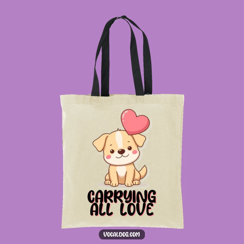 Funny Heart Dog Tote Bag: Carry Love with this Funny Accessory!