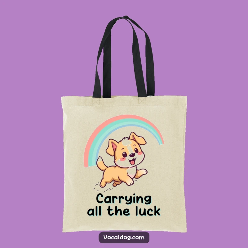 Funny Dog Rainbow Tote Bag - Carry Your Optimism in Style, Quirky Gift!