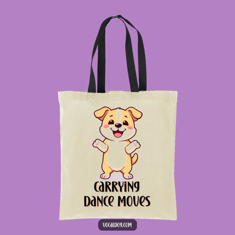 Funny Happy Dance Dog Tote Bag: Carry the Fun with this Funny Accessory!