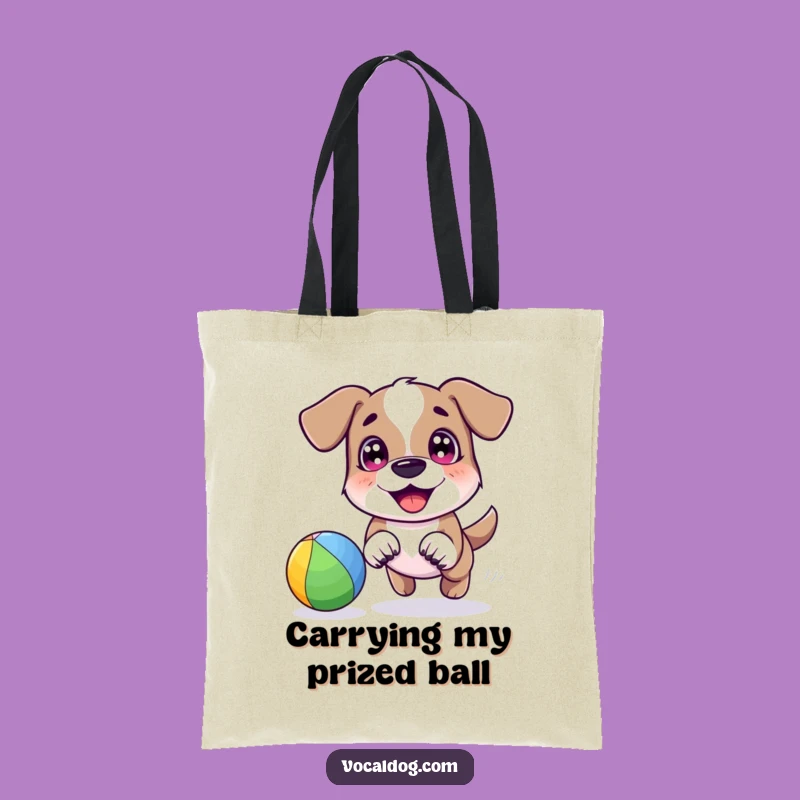 Funny Dog Rainbow Ball Tote Bag: Carry Your Playful Spirit Hilariously Gift