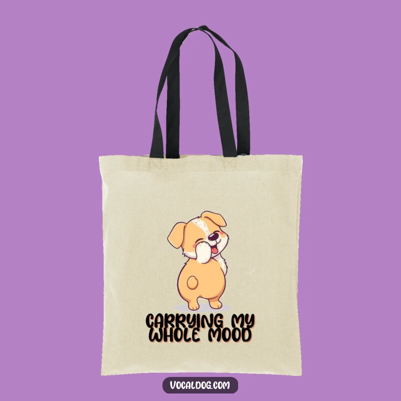 Funny Dog Tail Blur Tote Bag - Carry Your Joyful Pup's Vibe Everywhere!
