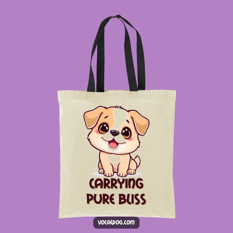Funny Sparkling Dog Tote Bag: Carry Enthusiasm with this Funny Accessory!