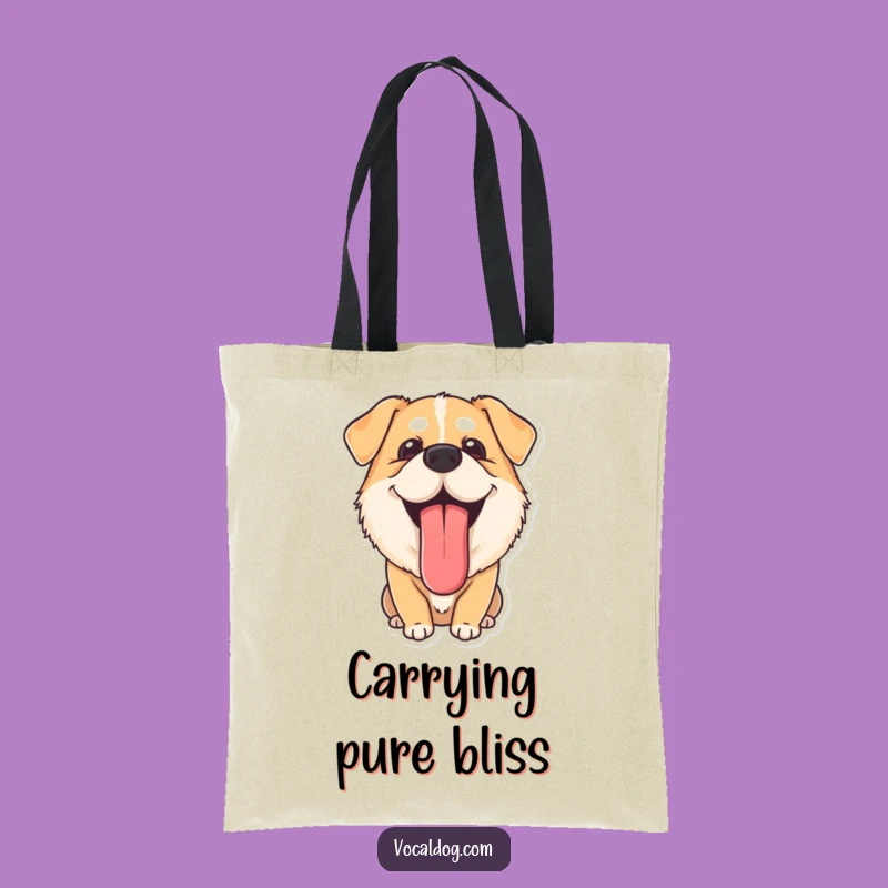 Funny Content Dog Tongue Tote Bag - Carry Your Essentials with Relaxed Humor