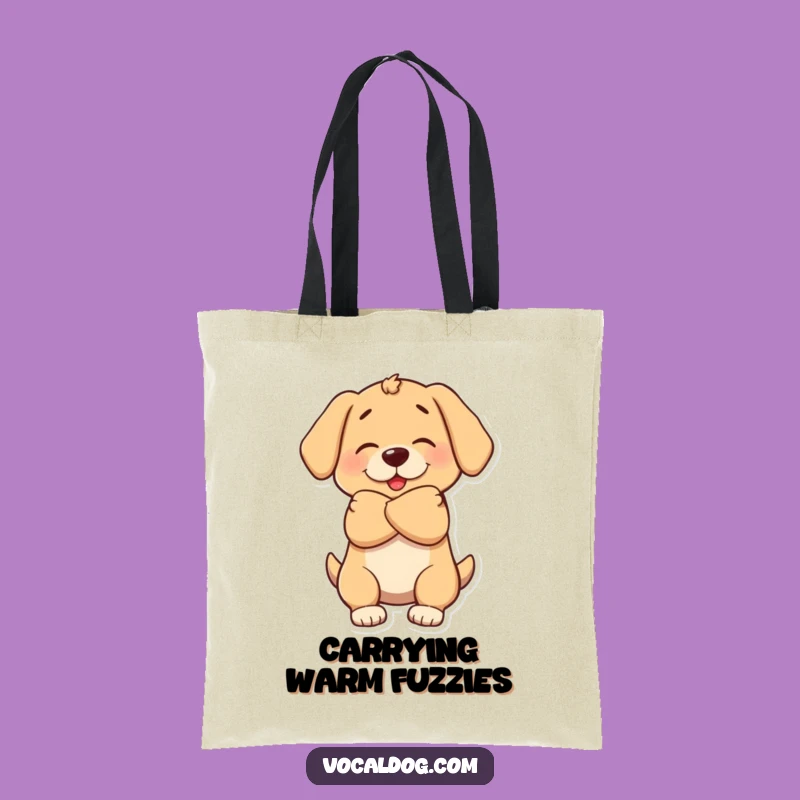 Funny Dog Hug Tote Bag: Carry Your Cuddles with Hilarious Style
