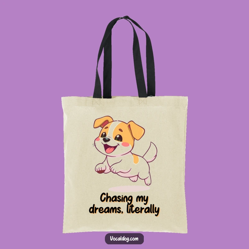 Funny Tail Chasing Dog Tote Bag - Charming & Hilarious Daily Essential Gift