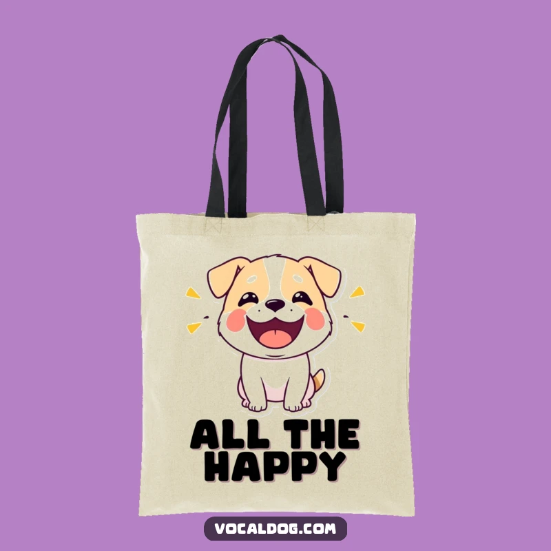 Funny Dog Happy Sounds Tote Bag: Carry Your Essentials with Cheerful, Humorous Style