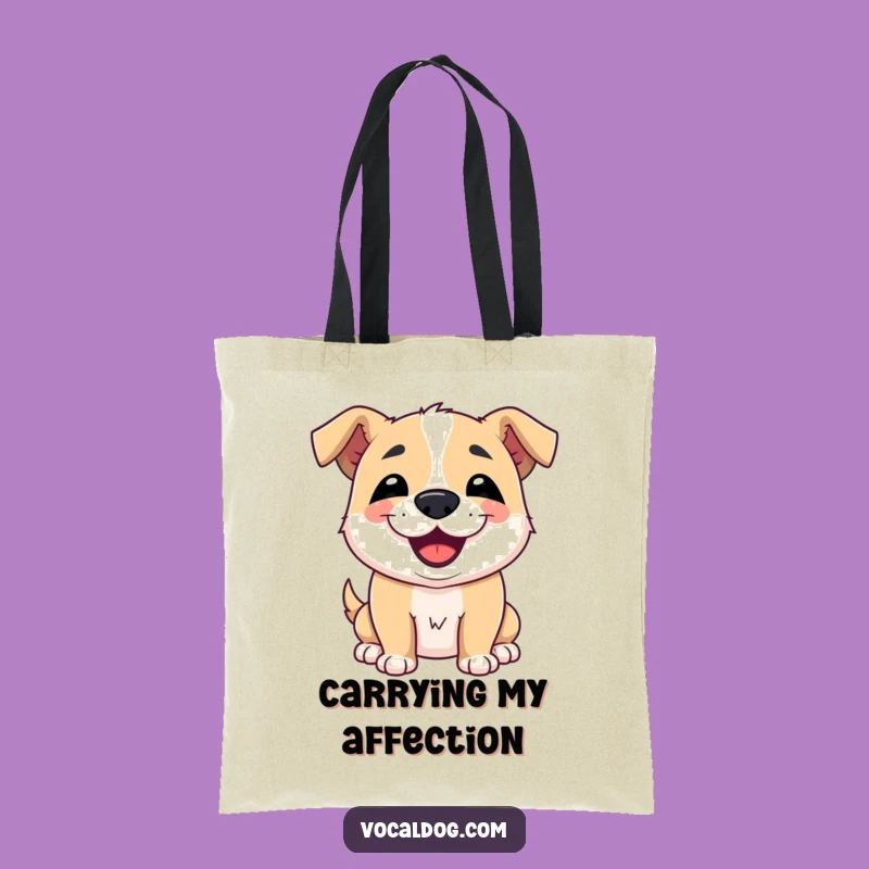 Funny Dog Kiss Tote Bag: Carry Your Essentials with Slobbery Affection