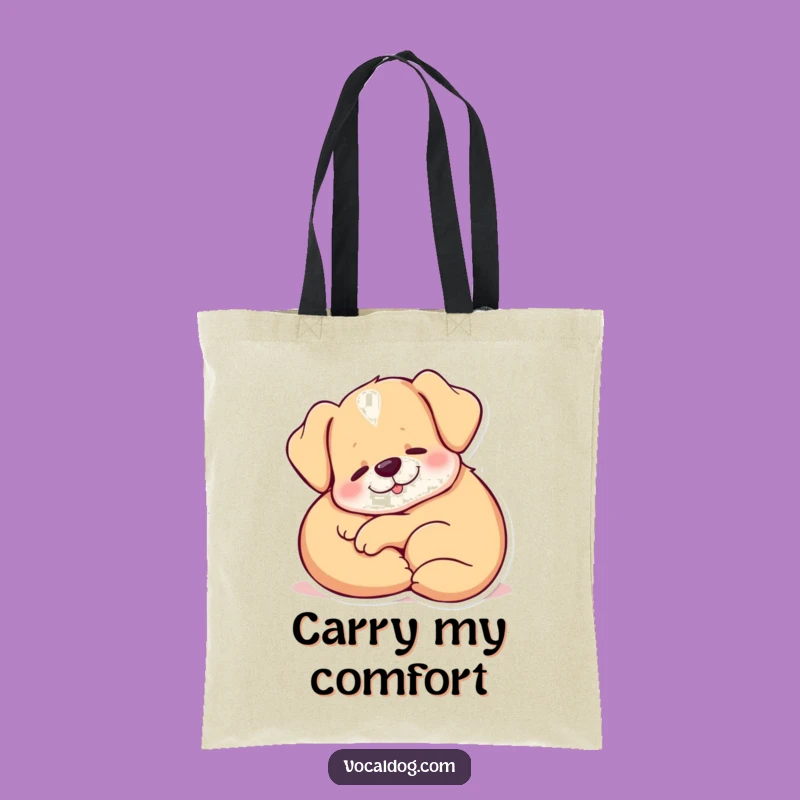 Funny Dog Tote Bag: Content Sigh Comfort, Relaxed Style, Handy Gift