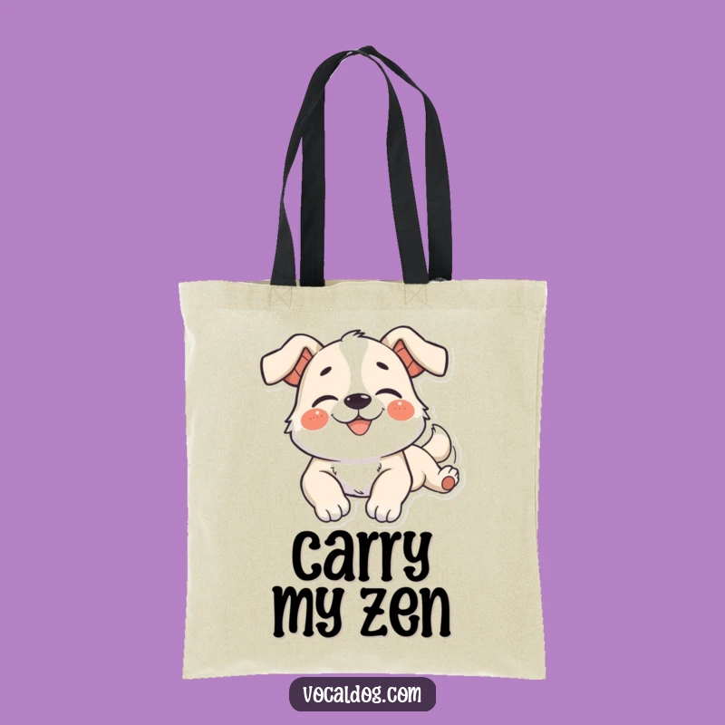 Funny Dog Tote Bag: Languid Stretch Bliss, Relaxed Carryall, Handy Gift
