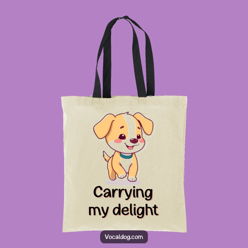 Funny Floppy Ear Dog Tote Bag: Prancing Delight Design, Great Funny Gift