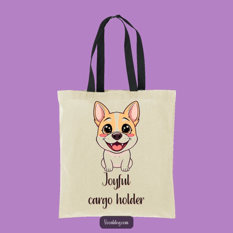 Funny Happy Dog Tote Bag: Sparkling Eyes, Carry Your Joy Gift